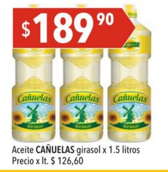 Hergo Cañuelas Aceite girasol x 1.5 litros oferta