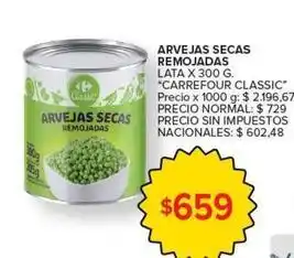 Carrefour - arvejas secas remojadas