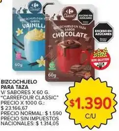 Carrefour Market Carrefour - bizcochuelo para taza oferta