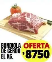 Supermercados Mariano Max Bondiola de cerdo el kg oferta