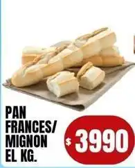 Supermercados Mariano Max Pan frances/mignon el kg oferta
