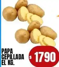 Supermercados Mariano Max Papa cepillada el kg oferta