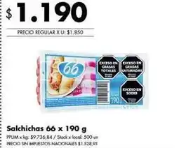 Disco 66 - salchichas oferta