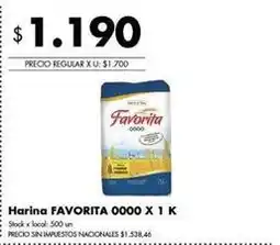 Disco Favorita - harina 0000 x 1 k oferta