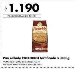 Disco Preferido - pan rallado fortificado oferta