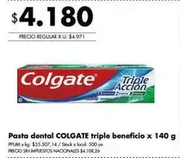 Disco Colgate - pasta dental triple beneficio oferta