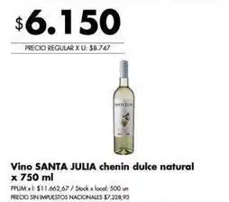 Disco Santa julia - chenin dulce natural oferta
