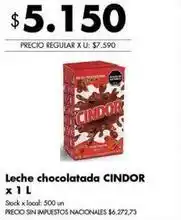 Disco Cindor - leche chocolatada oferta