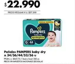 Disco Pampers - pañales baby dry oferta