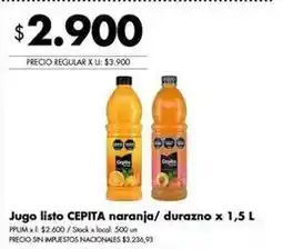Disco Cepita - jugo listo naranja/ durazno oferta