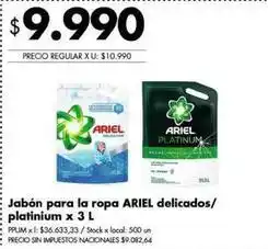 Disco Ariel - jabón para la ropa delicados/platinium oferta