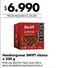 Disco Swift - hamburguesa clásica oferta