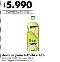 Disco Natura - aceite de girasol oferta