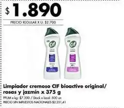 Disco Cif - limpiador cremoso bioactive original/ rosas y jazmín oferta
