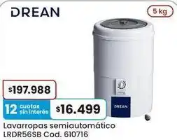 Coto Drean - lavarropas semiautomático lrdr56sb cod. 610716 oferta