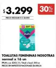 Disco Nosotras - toalitas femeninas oferta