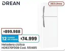 Coto Drean - heladera cíclica hdr370f00b oferta