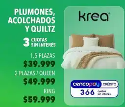 Supermercados Vea Krea - plumones, acolchados y quiltz oferta