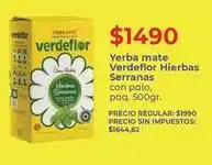Verdeflor - yerba mate hierbas serranas con palo
