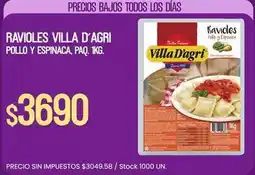 Supermercados Vea Villa d'agri - ravioles pollo y espinaca oferta