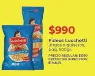 Supermercados Vea Lucchetti - fideos largos o guiseros oferta