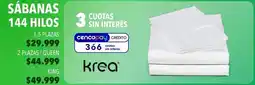 Supermercados Vea Krea - sábanas 144 hilos oferta