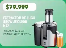 Supermercados Vea Nex - extractor de jugo 850w jex4000 oferta
