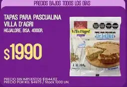 Supermercados Vea Villa d'agri - tapas para pascualina hojaldre oferta