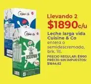 Supermercados Vea Vida - leche larga entera o semidescremada oferta