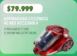 Supermercados Vea Nex - aspiradora ciclónica 4l nex vcc2300l4 oferta