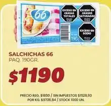 Supermercados Vea 66 - salchichas oferta
