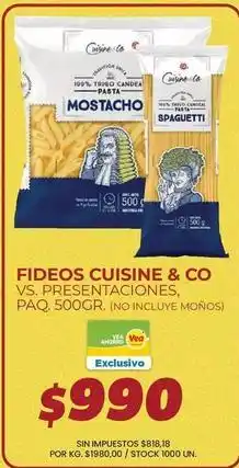 Supermercados Vea Cuisine - fideos vs. presentaciones oferta