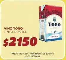 Supermercados Vea Toro - vino toro tinto oferta