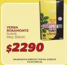 Supermercados Vea Rosamonte - yerba rosamonte suave oferta