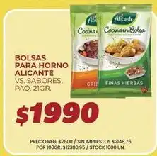 Supermercados Vea Alicante - bolsas para horno oferta