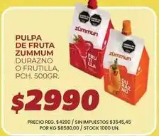 Supermercados Vea Pulpa de fruta zummum durazno o frutilla oferta