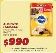 Supermercados Vea Pedigree - alimento para perros, pasta, pch. 85gr oferta