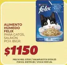 Supermercados Vea Felix - alimento húmedo para gatos, salmón oferta