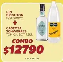Supermercados Vea Brighton - gin bot. + gaseosa schweppes tónica bot oferta