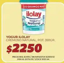 Supermercados Vea Ilolay - yogur cremoso natural oferta