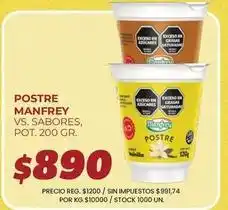 Supermercados Vea Manfrey - postre oferta