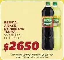 Supermercados Vea Terma - bebida a base de hierbas oferta