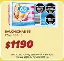 Supermercados Vea 66 - salchichas oferta