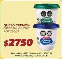 Supermercados Vea Queso cremón oferta