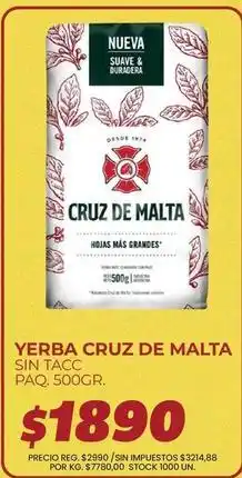 Supermercados Vea Cruz de malta - yerba cruz de malta oferta