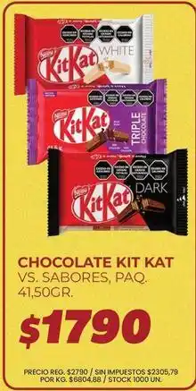 Supermercados Vea Kit kat - chocolate kit kat vs. sabores oferta