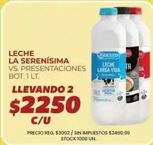 Supermercados Vea La serenísima - leche oferta