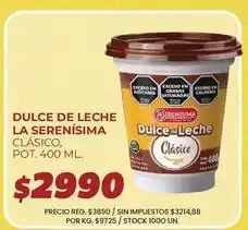 Supermercados Vea La serenísima - dulce de leche clásico oferta