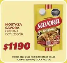 Supermercados Vea Savora - mostaza original oferta