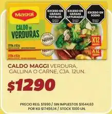 Supermercados Vea Maggi - caldo verdura, gallina o carne oferta